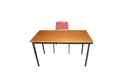 Supa-wood-Steel-table